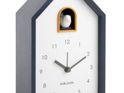 Alarm Clock Modern Cuckoo - Dark Blue/White