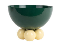 Bowl Double Funky Large - Retro green & soft yellow