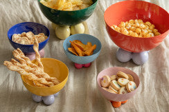 Bowl Double Funky Large - Retro green & soft yellow