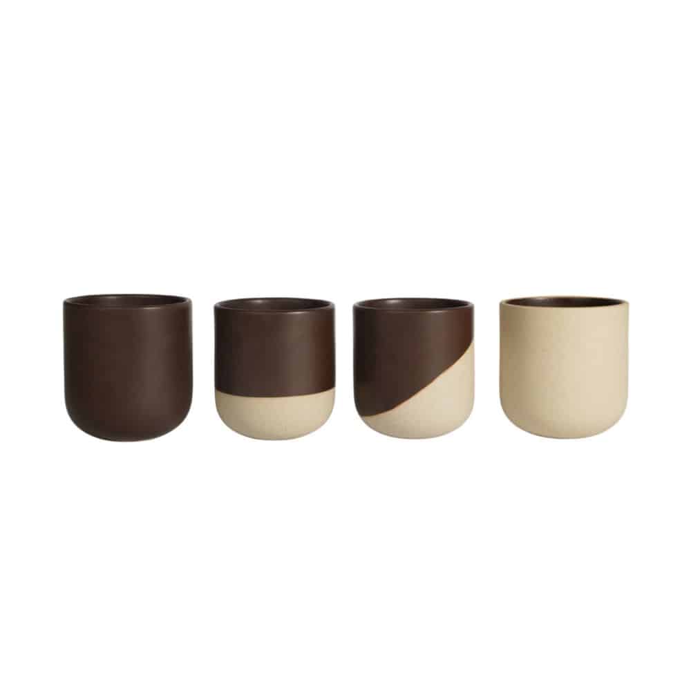 ReClay Coffee Mugs Night — Recycled Ceramics — S/4