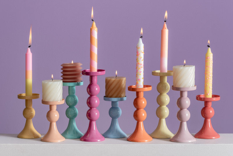 Candle Holder Funky - Large - Cobalt Blue