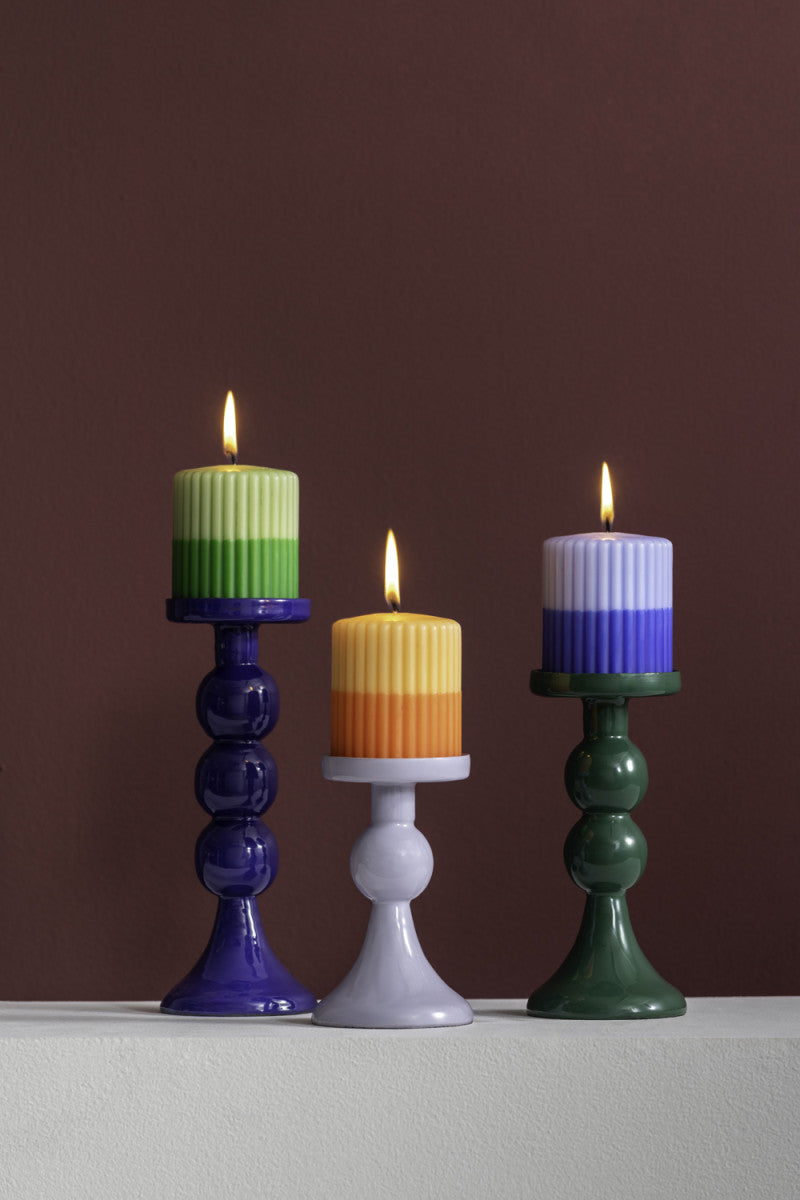 Candle Holder Funky - Medium - Retro Green