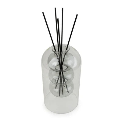 Round Bubble Glass Reed Diffuser 300ml - Clear and Grey