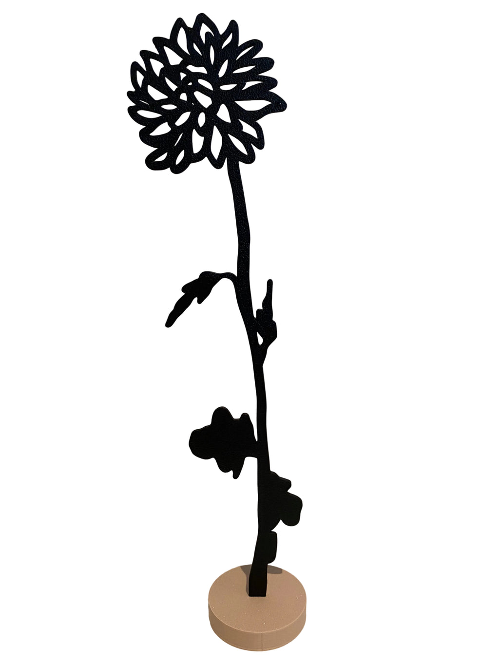 Flowers by Jeoff, Black MDF Silhouette : Chrysanthemum
