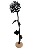Flowers by Jeoff, Black MDF Silhouette : Chrysanthemum