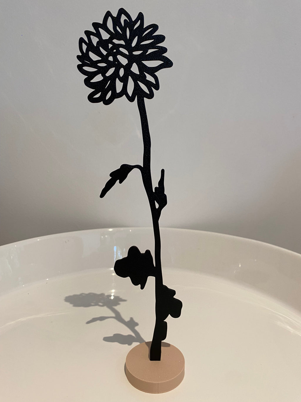 Flowers by Jeoff, Black MDF Silhouette : Chrysanthemum