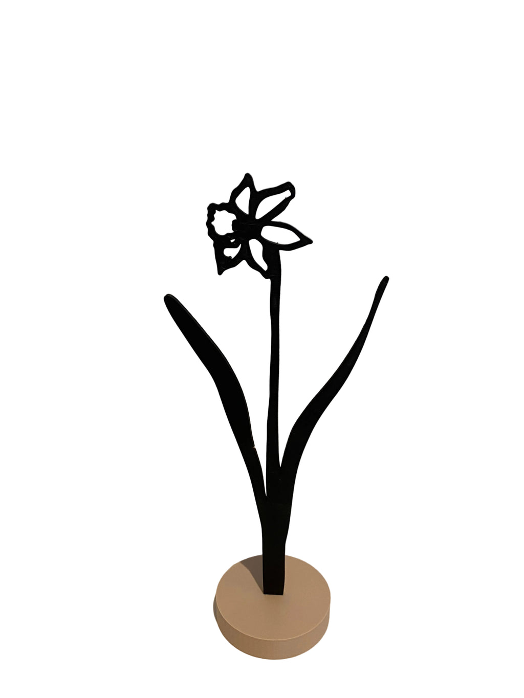 Flowers by Jeoff, Black MDF Silhouette : Daffodil