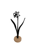 Flowers by Jeoff, Black MDF Silhouette : Daffodil