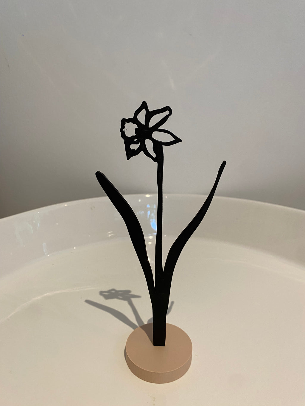 Flowers by Jeoff, Black MDF Silhouette : Daffodil