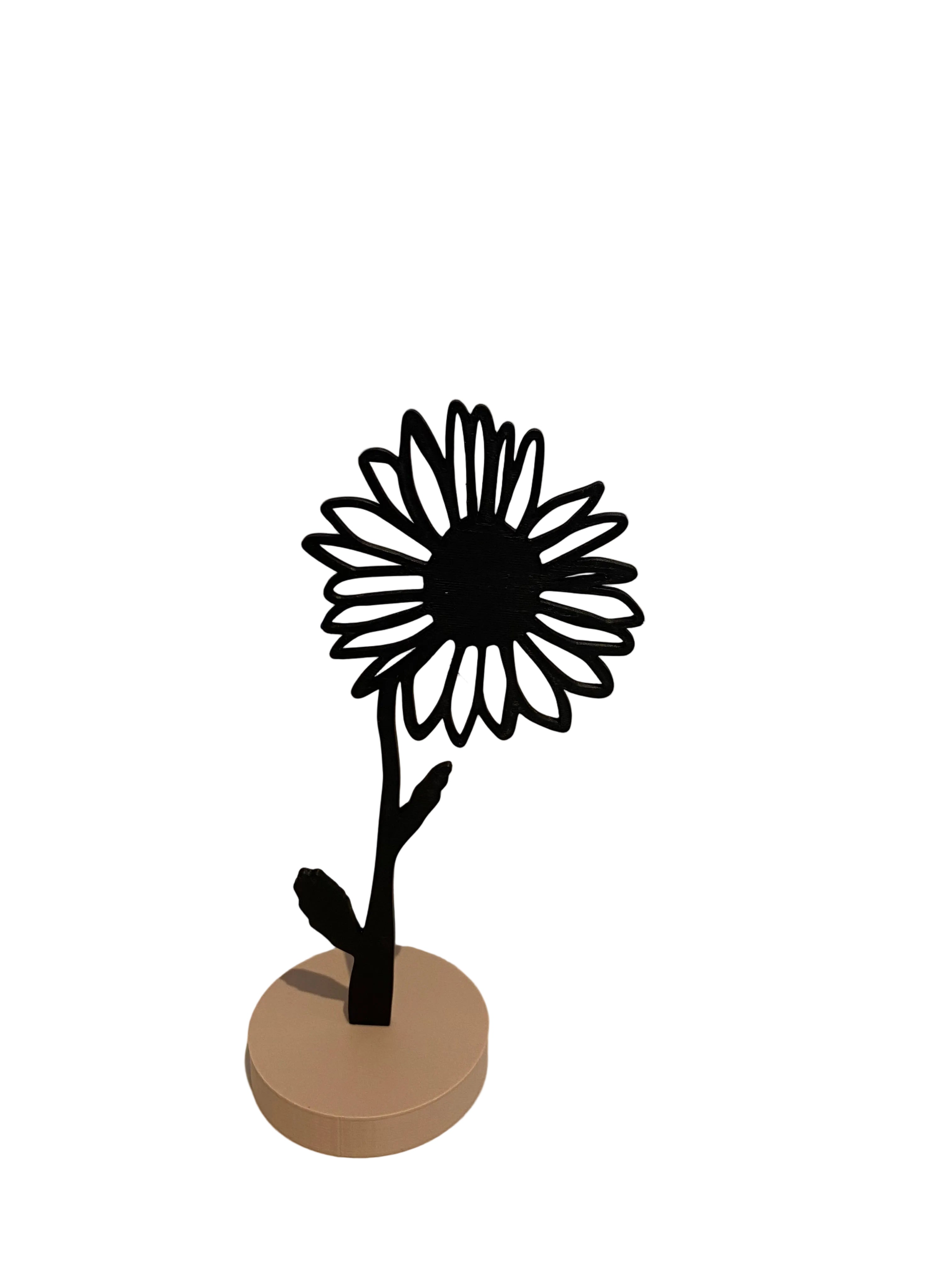 Flowers by Jeoff, Black MDF Silhouette : Daisy