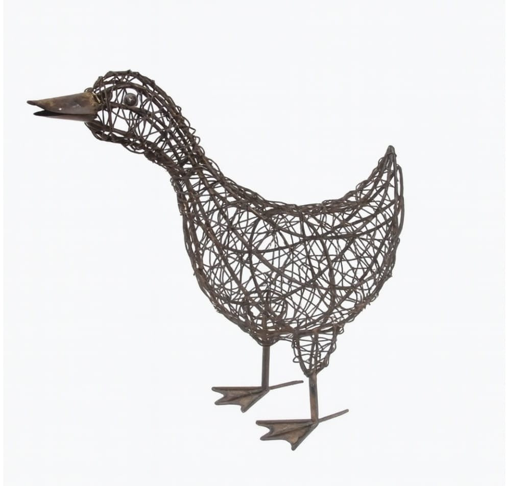 Goose Sculpture - Rust - Medium