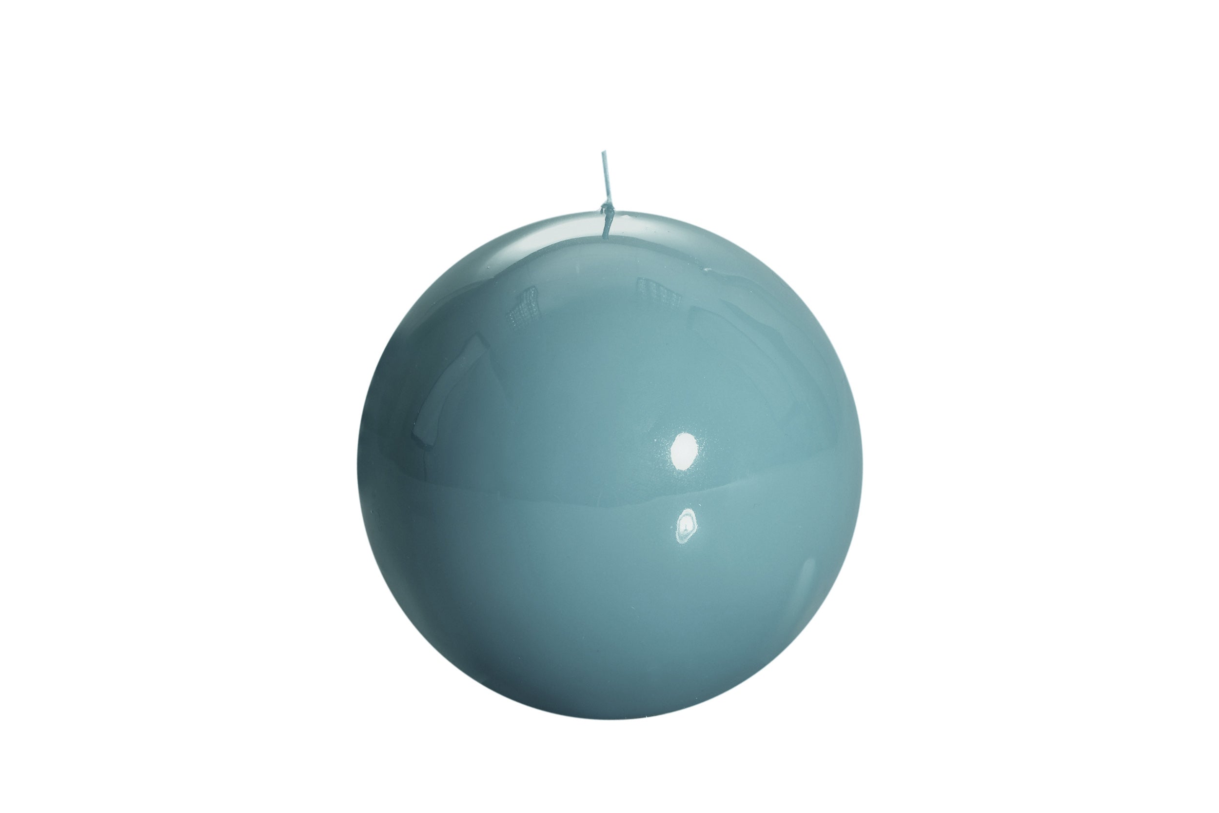 Luxurious Sphere Lacquered 12cm Candle - Teal