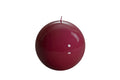 Luxurious Sphere Lacquered 12cm Candle - Bordeaux