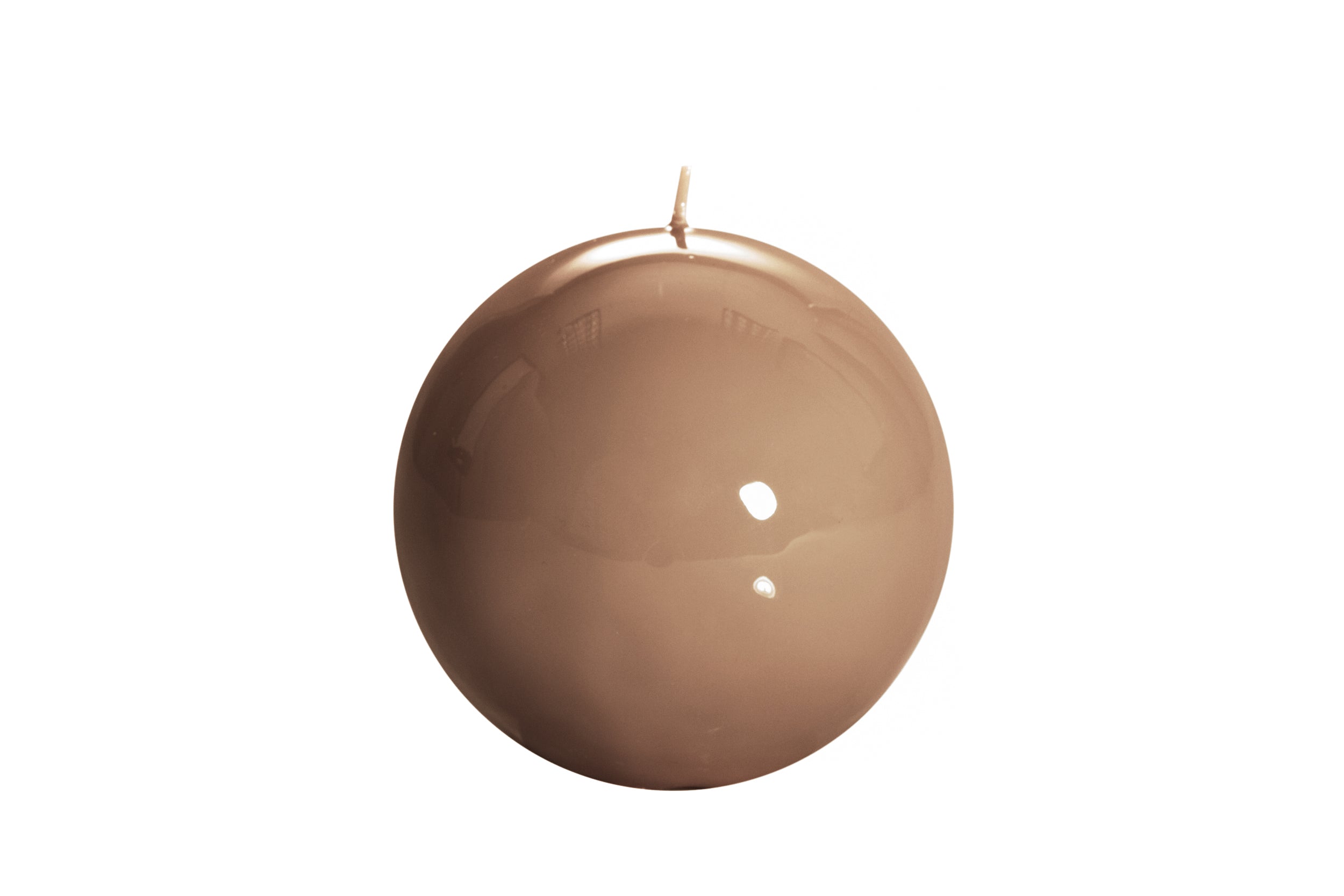 Luxurious Sphere Lacquered 12cm Candle - Mocha Mousse