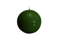 Luxurious Sphere Lacquered 12cm Candle - Olive Green