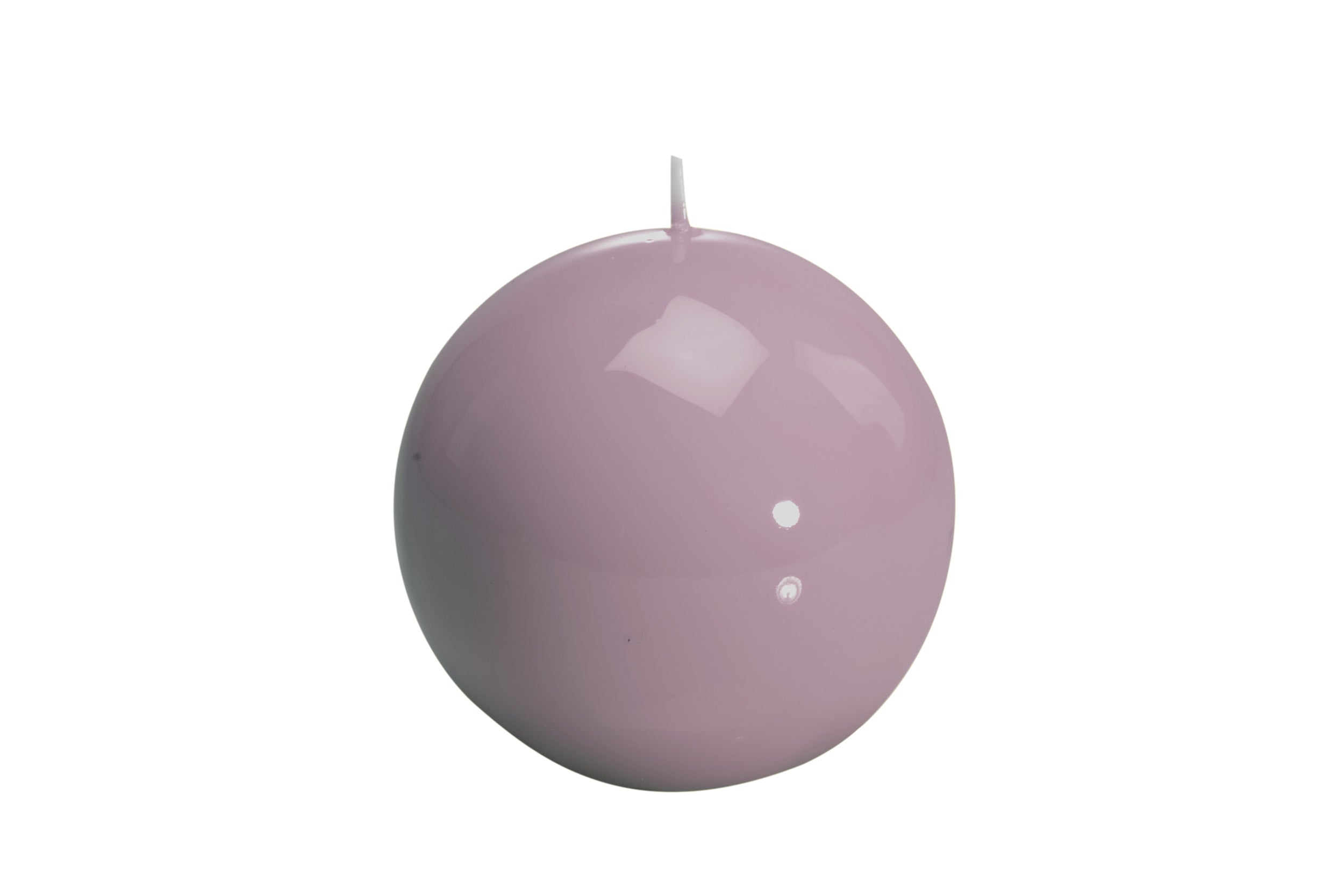 Luxurious Sphere Lacquered 12cm Candle - Taupe Grey