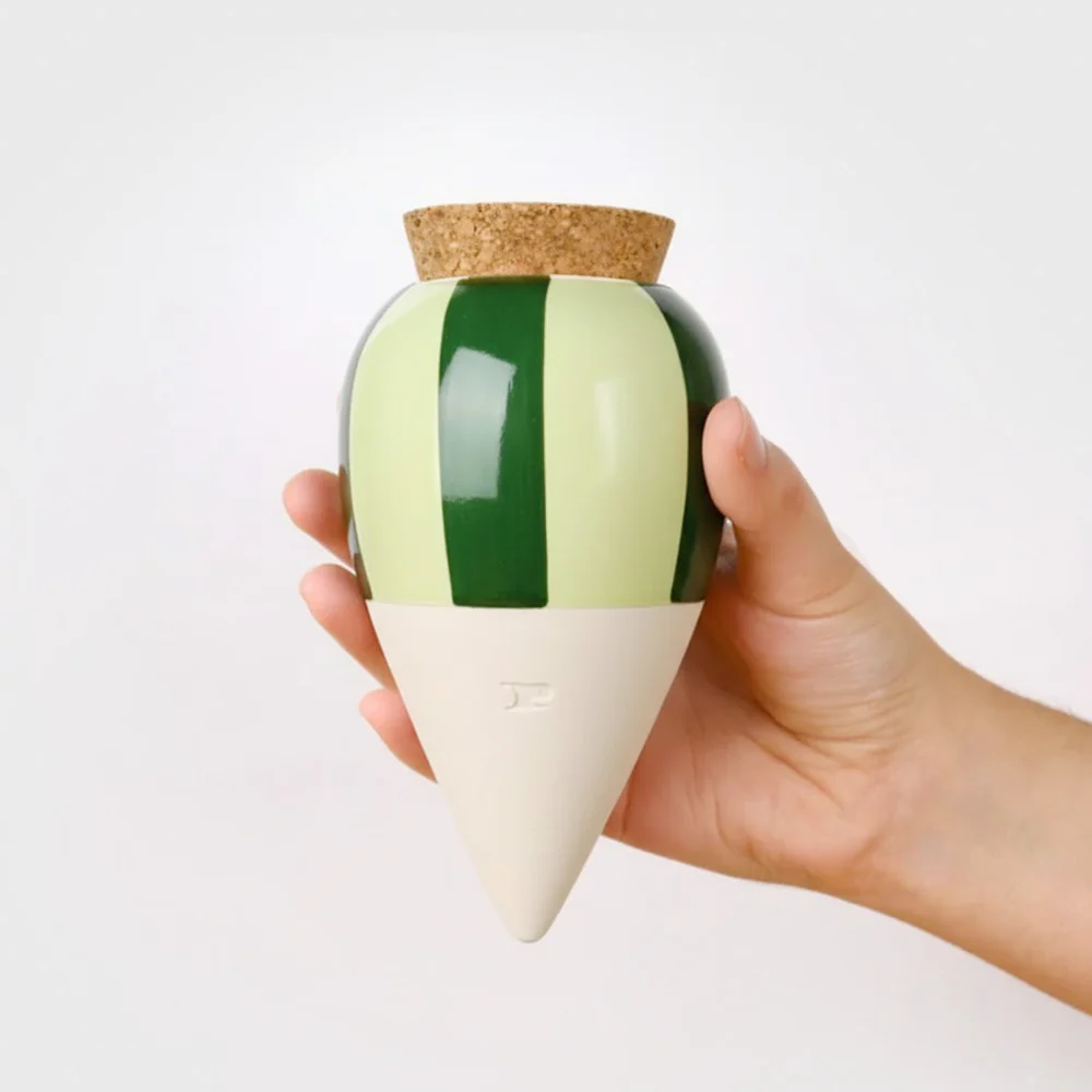Olla Plant Diffuser - Green and Green Stripes