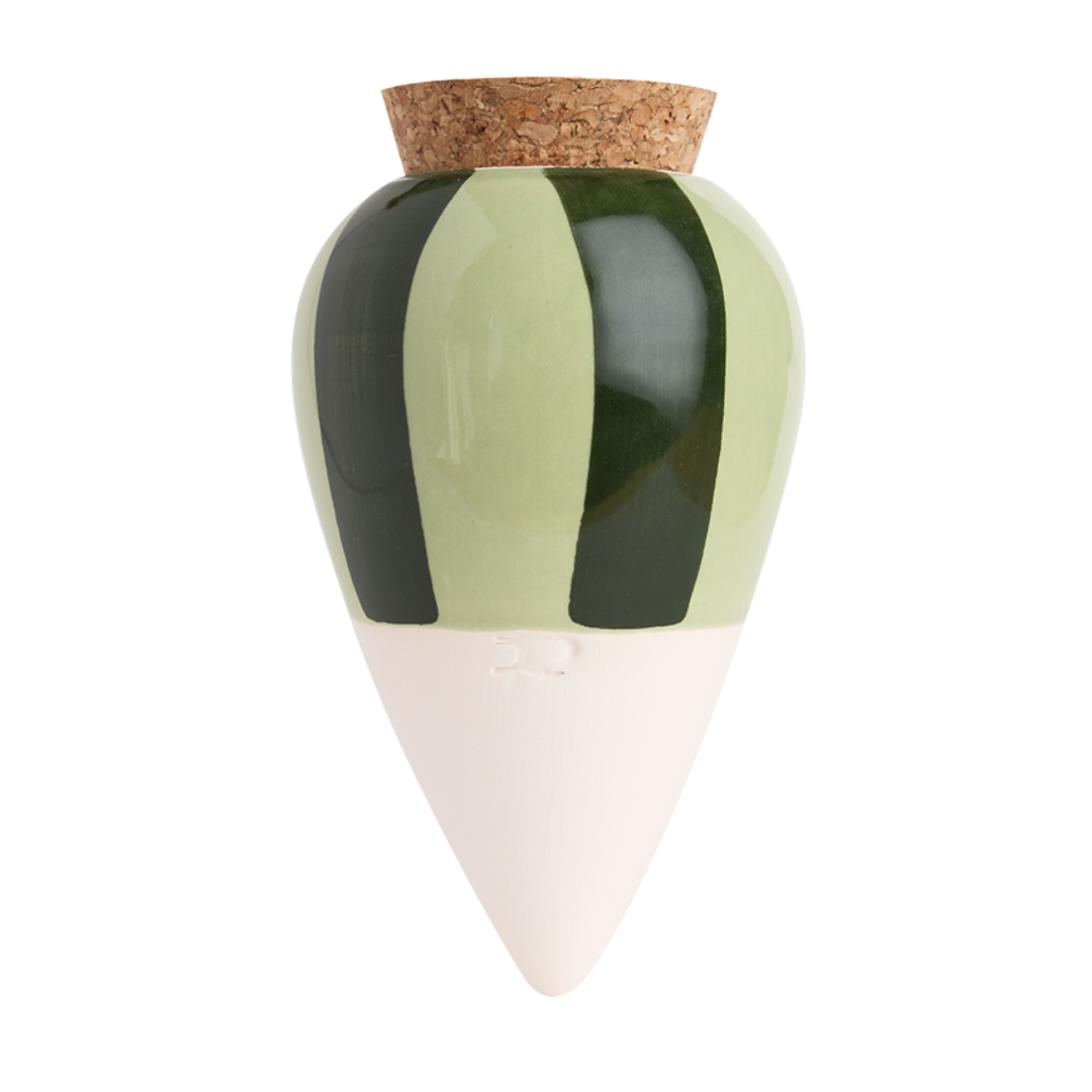 Olla Plant Diffuser - Green and Green Stripes