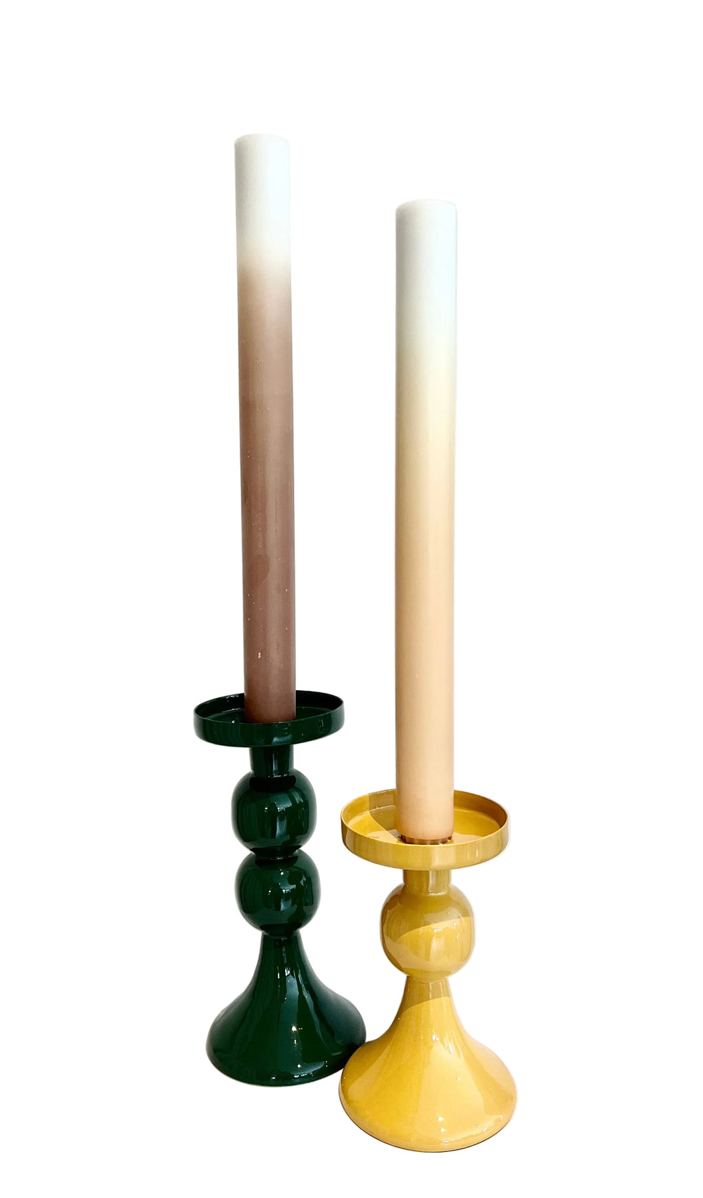 Candle Holder Funky - Small - Bright Yellow