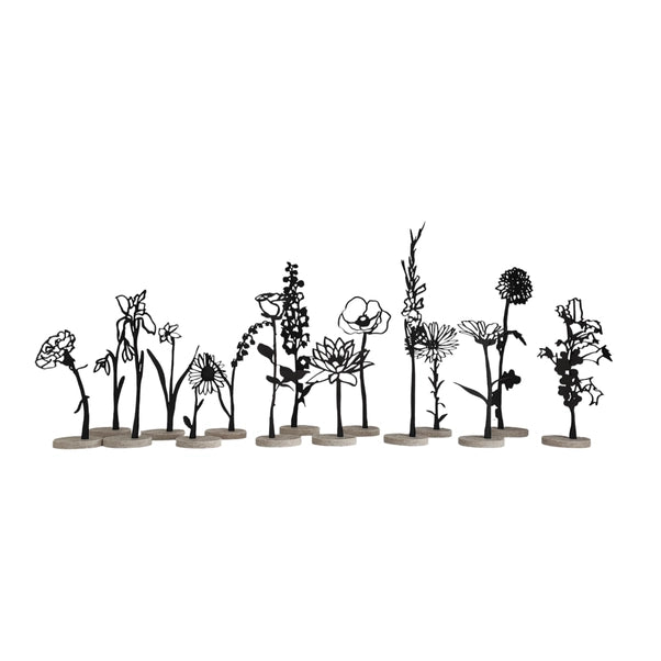 Flowers by Jeoff, Black MDF Silhouette : Daisy