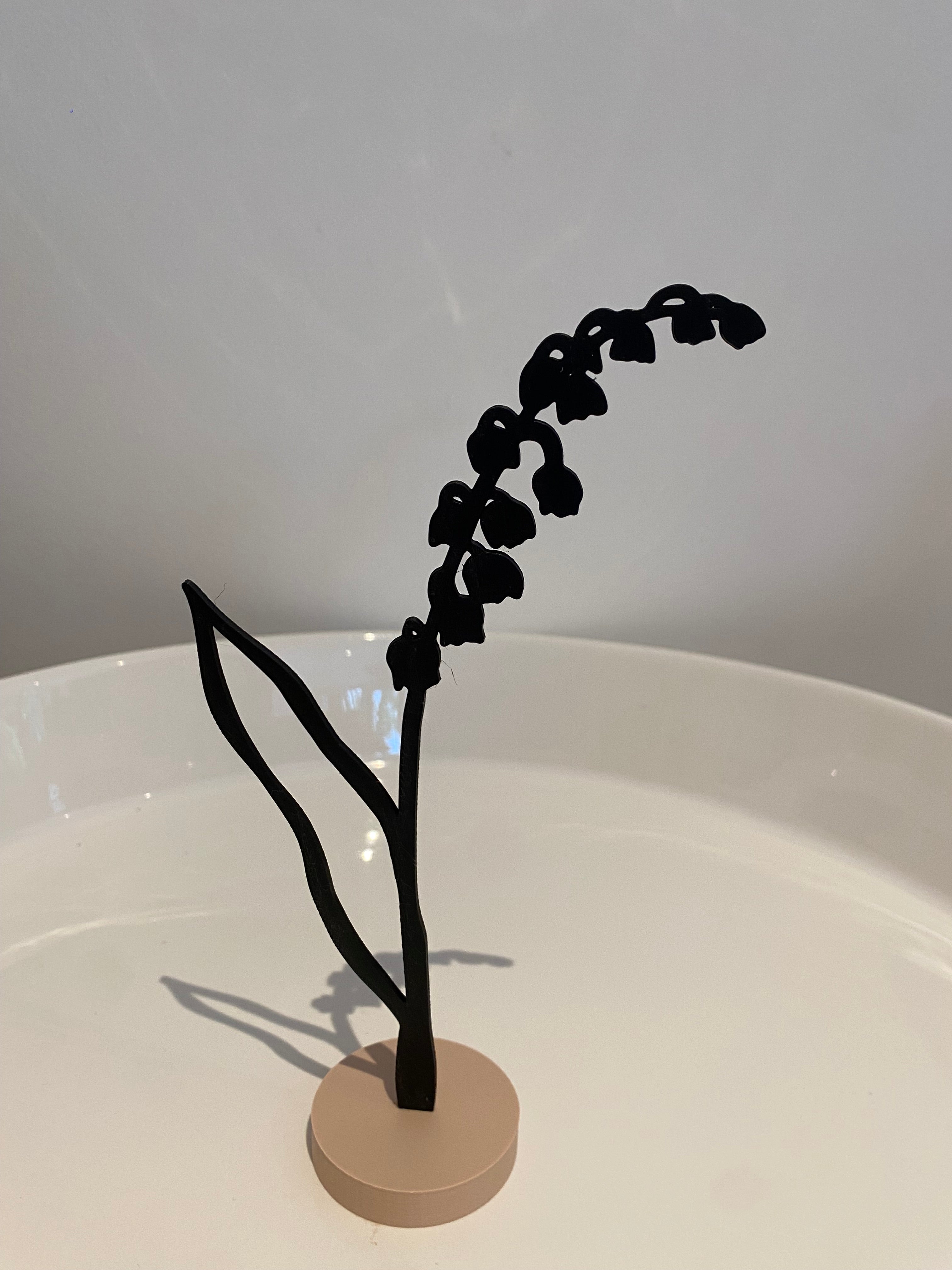 Flowers by Jeoff, Black MDF Silhouette : Lily of the valley
