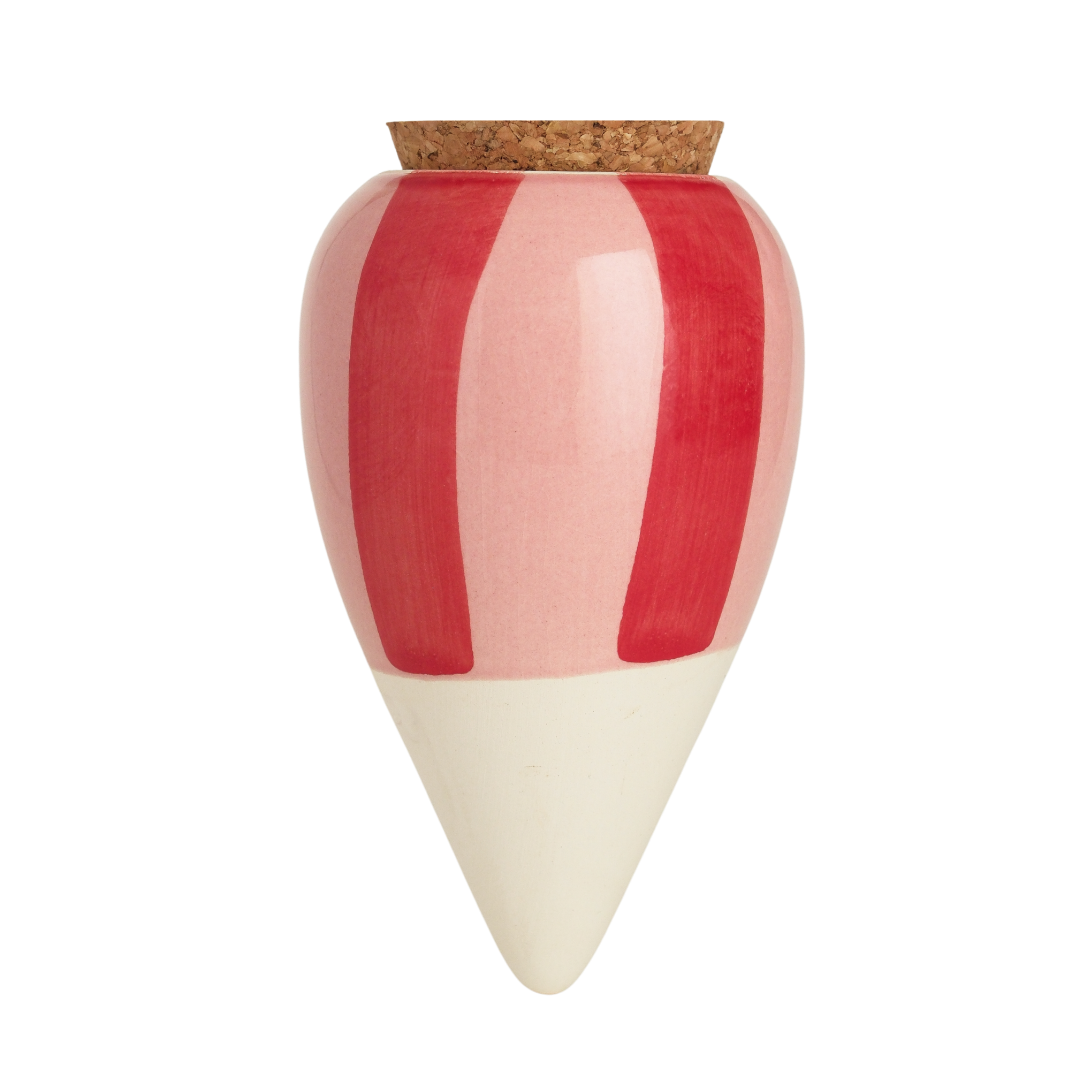 Ollas Plant Diffuser - Pink & White Stripes