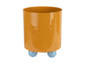 Plant Pot Double Funky Large - Mango yellow & soft blue