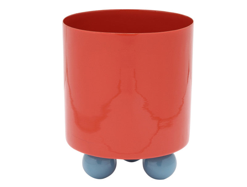 Plant Pot Double Funky Small - Bright red & classic blue