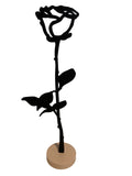 Flowers by Jeoff, Black MDF Silhouette : Rose