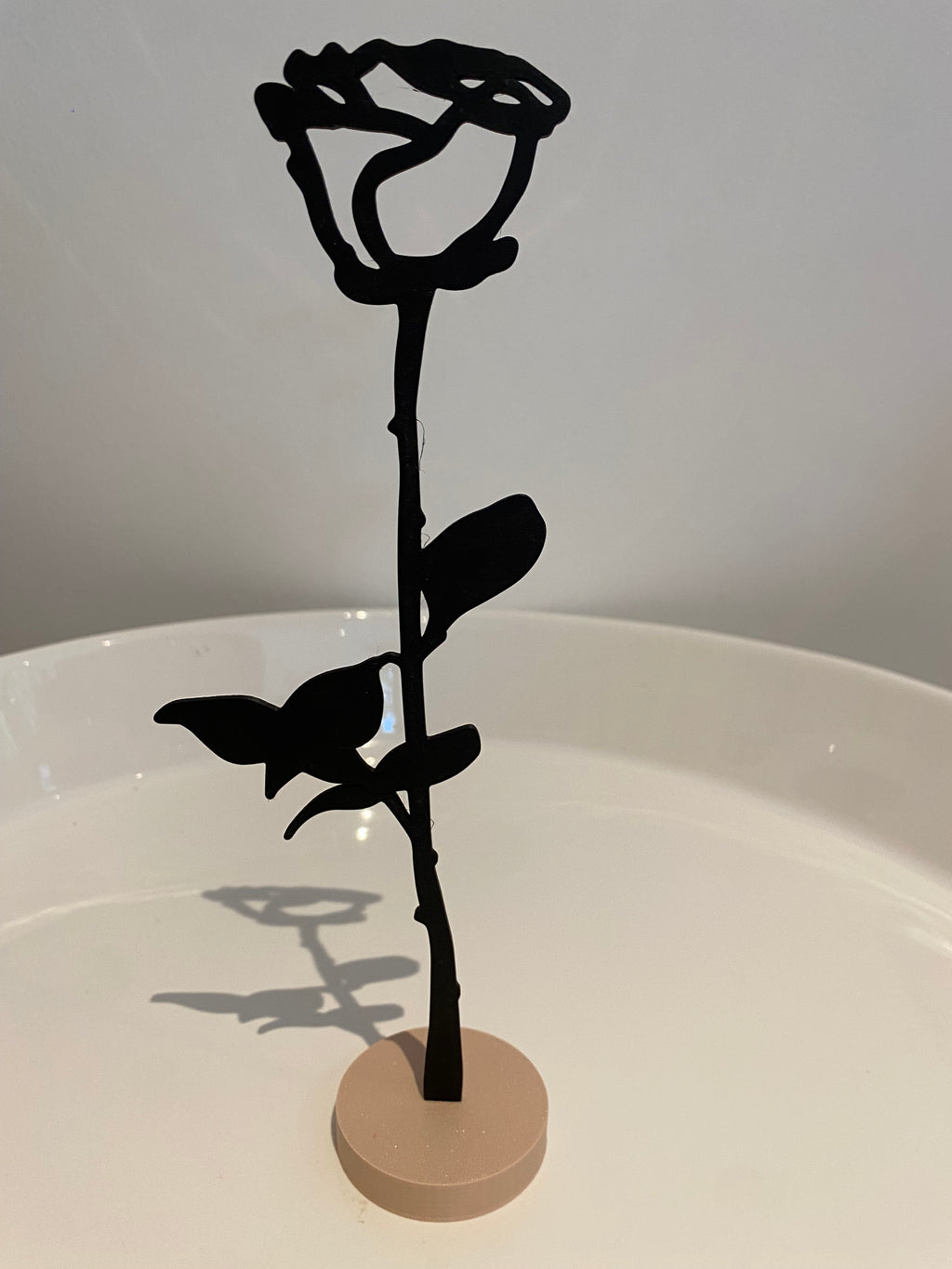 Flowers by Jeoff, Black MDF Silhouette : Rose