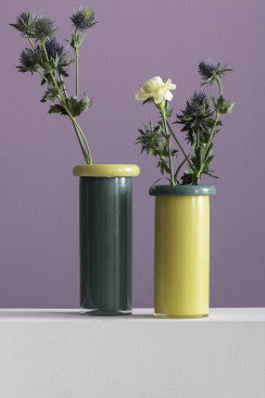 Plegado Vase - S - Retro Green & Yellow