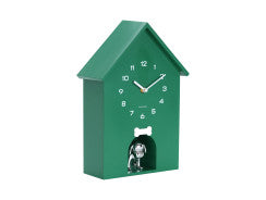 Wall Clock Dog House - Retro Green