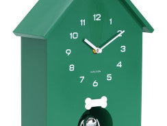 Wall Clock Dog House - Retro Green
