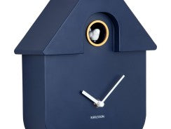 Wall Clock Modern Cuckoo - Dark Blue