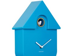 Wall Clock Modern Cuckoo - Bright Blue