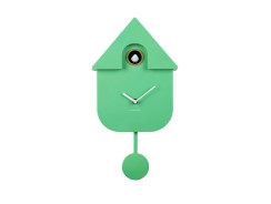 Wall Clock Modern Cuckoo - Bright Green