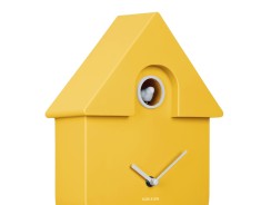 Wall Clock Modern Cuckoo - Bright Yellow