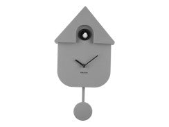 Wall Clock Modern Cuckoo - Mouse Grey