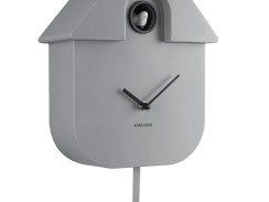 Wall Clock Modern Cuckoo - Mouse Grey