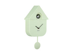 Wall Clock Modern Cuckoo - Soft Green