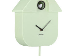 Wall Clock Modern Cuckoo - Soft Green