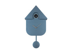 Wall Clock Modern Cuckoo Metallic - Metallic dark blue