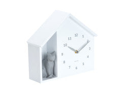 Wall Clock Sitting Cat - White - BACK IN STOCK 6TH DECEMBER 2025