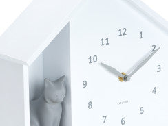 Wall Clock Sitting Cat - White - BACK IN STOCK 6TH DECEMBER 2025