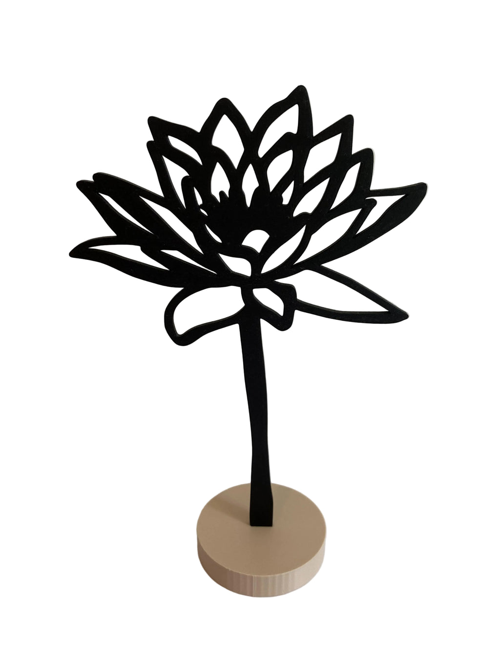 Flowers by Jeoff, Black MDF Silhouette : Water Lily
