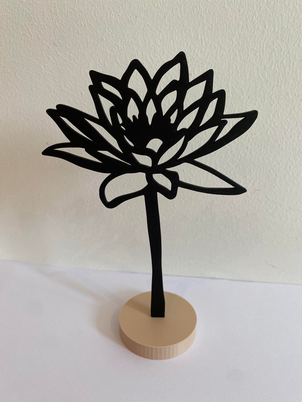 Flowers by Jeoff, Black MDF Silhouette : Water Lily